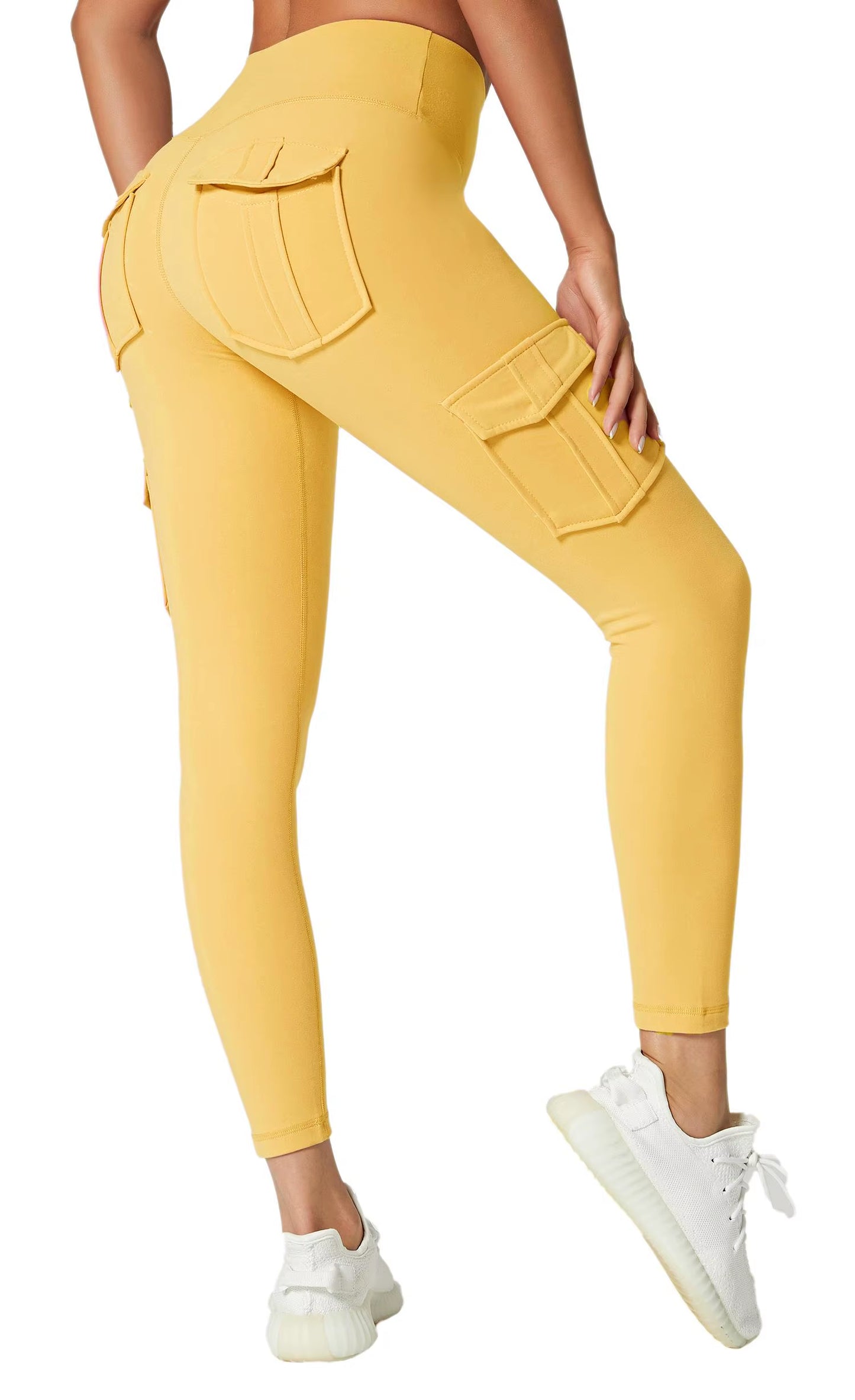 Sporty Workout Leggings Woman High Waist Pocket Stretchy Women'S Pants Cycling Running Pilates Yoga Clothing Fitness Tights