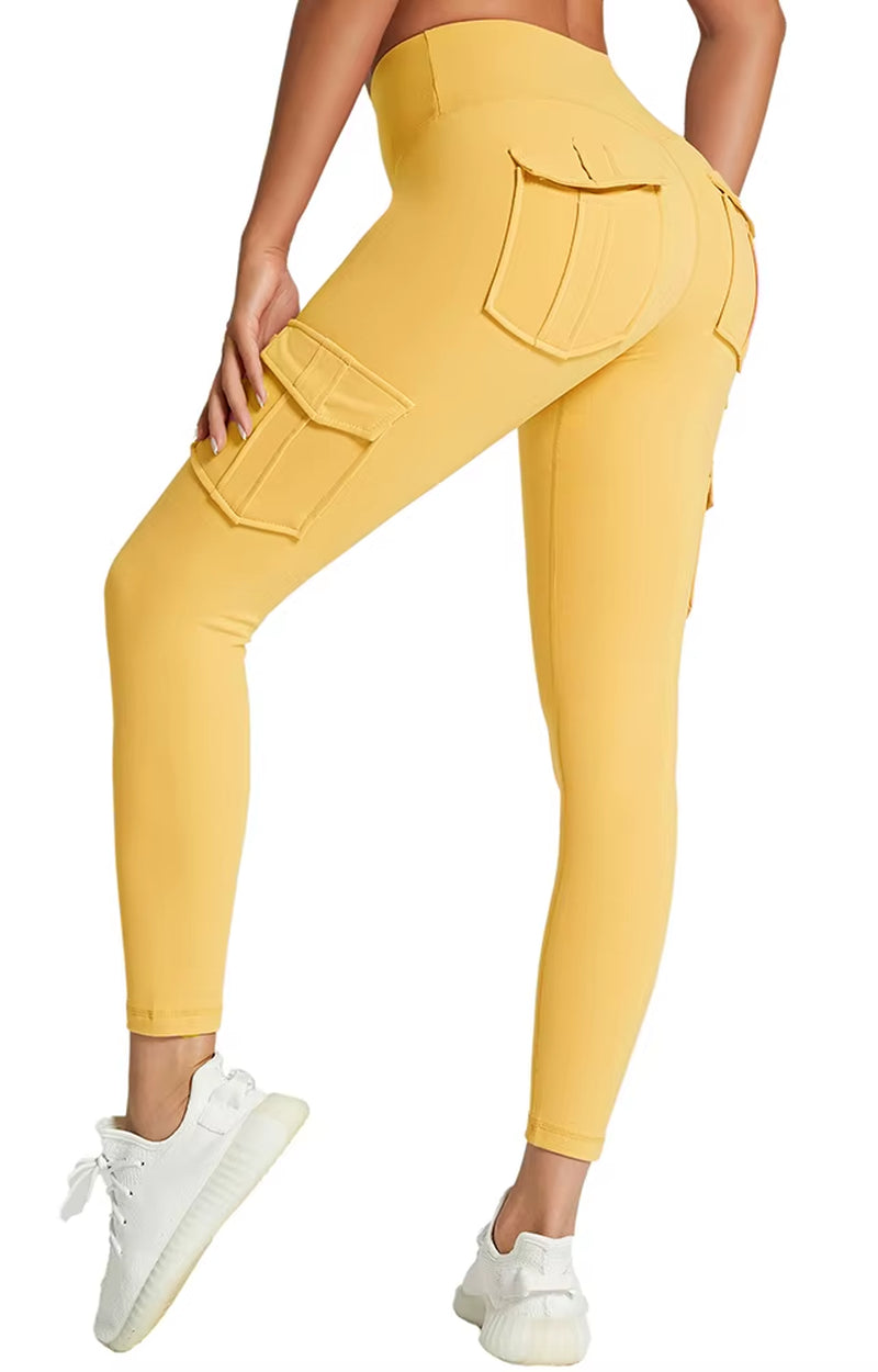 Sporty Workout Leggings Woman High Waist Pocket Stretchy Women'S Pants Cycling Running Pilates Yoga Clothing Fitness Tights