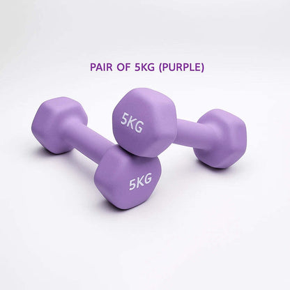 Neoprene Dumbbell Pair – Non-Slip Grip, Cast Iron Core – Gym Fitness Weights