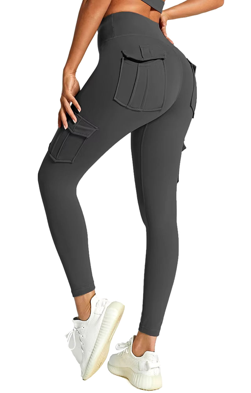 Sporty Workout Leggings Woman High Waist Pocket Stretchy Women'S Pants Cycling Running Pilates Yoga Clothing Fitness Tights