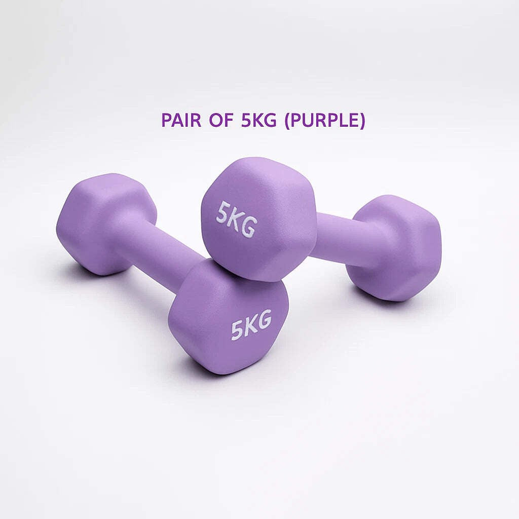 Neoprene Dumbbell Pair – Non-Slip Grip, Cast Iron Core – Gym Fitness Weights