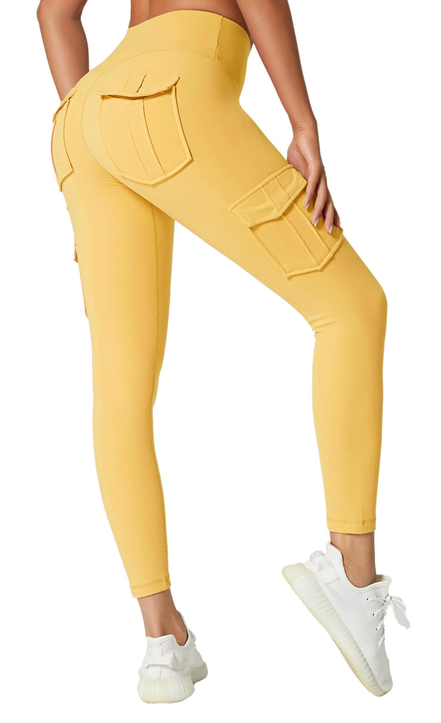Sporty Workout Leggings Woman High Waist Pocket Stretchy Women'S Pants Cycling Running Pilates Yoga Clothing Fitness Tights