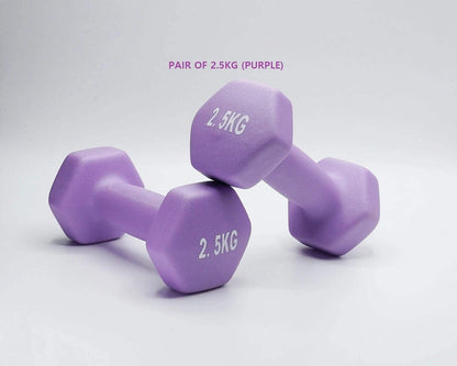 Neoprene Dumbbell Pair – Non-Slip Grip, Cast Iron Core – Gym Fitness Weights